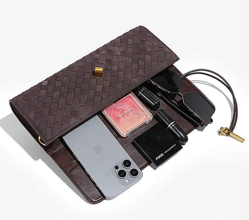 Upbull Trendy Woven Evening Clutch Purses Women Underarm Shoulder Handbag Cute Satchels Crossbody Purse PU Leather Wallet - Image 5